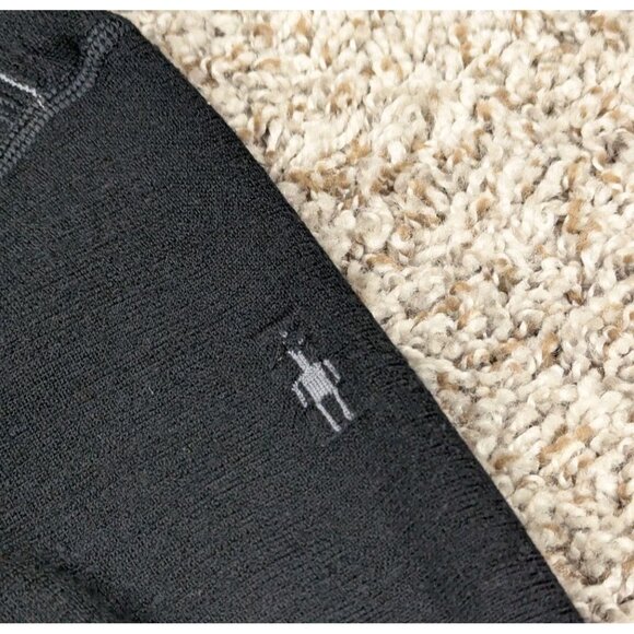 Smartwool Intraknit Thermal 1/4 Zip Pullover Mens Medium Black Merino Wool Blend - Picture 3 of 6